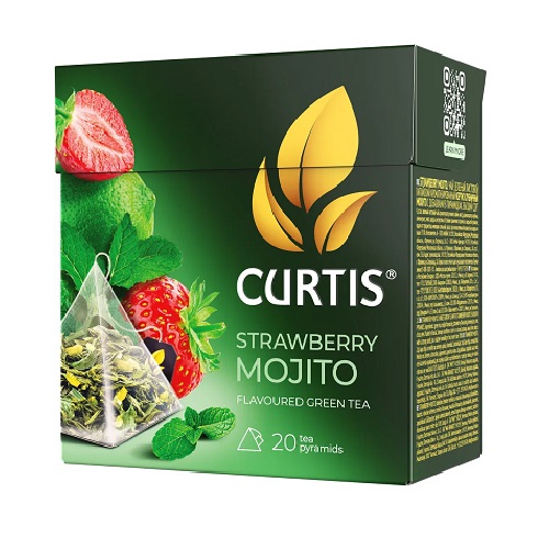 Curtis чай зеленый Strawberry Mojito, 20 пирамидок